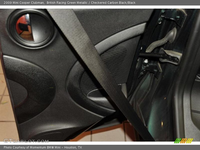British Racing Green Metallic / Checkered Carbon Black/Black 2009 Mini Cooper Clubman