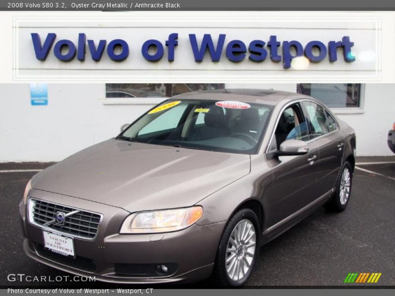 Oyster Gray Metallic / Anthracite Black 2008 Volvo S80 3.2