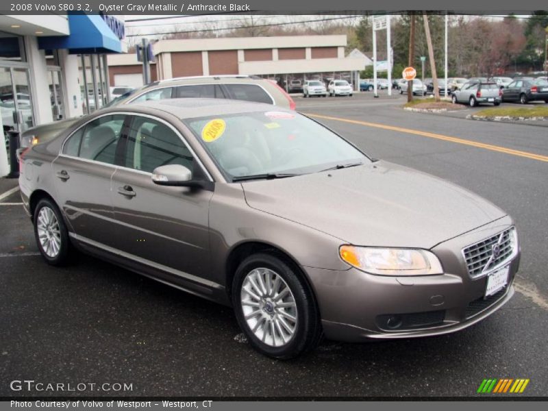Oyster Gray Metallic / Anthracite Black 2008 Volvo S80 3.2