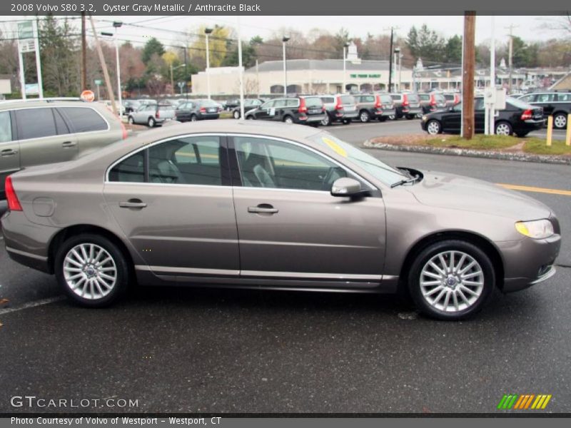 Oyster Gray Metallic / Anthracite Black 2008 Volvo S80 3.2