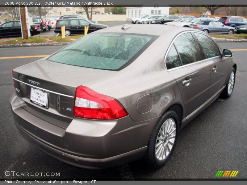 Oyster Gray Metallic / Anthracite Black 2008 Volvo S80 3.2