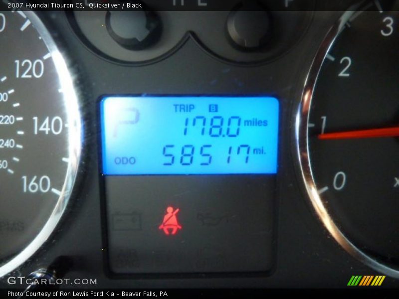 Quicksilver / Black 2007 Hyundai Tiburon GS