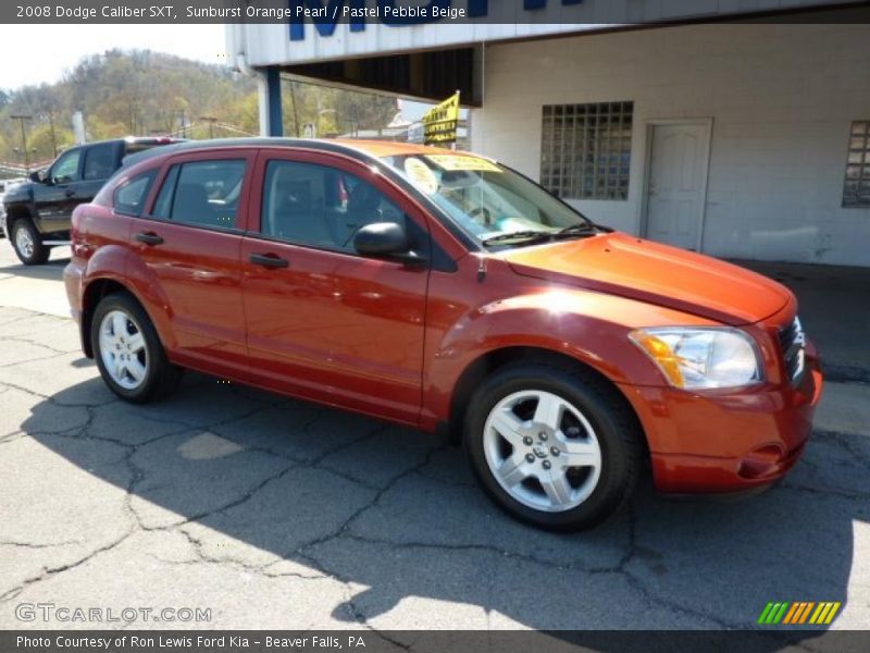 Sunburst Orange Pearl / Pastel Pebble Beige 2008 Dodge Caliber SXT