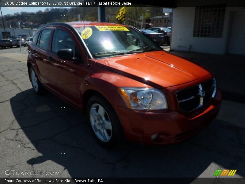 Sunburst Orange Pearl / Pastel Pebble Beige 2008 Dodge Caliber SXT