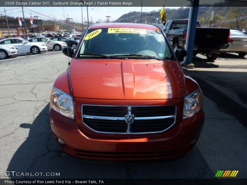 Sunburst Orange Pearl / Pastel Pebble Beige 2008 Dodge Caliber SXT