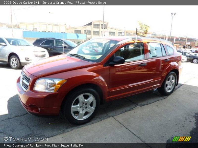Sunburst Orange Pearl / Pastel Pebble Beige 2008 Dodge Caliber SXT
