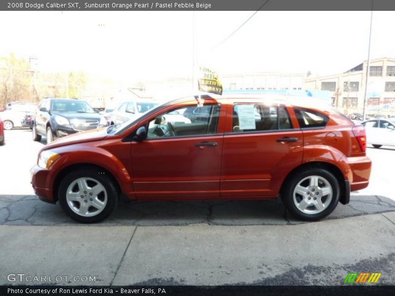 Sunburst Orange Pearl / Pastel Pebble Beige 2008 Dodge Caliber SXT