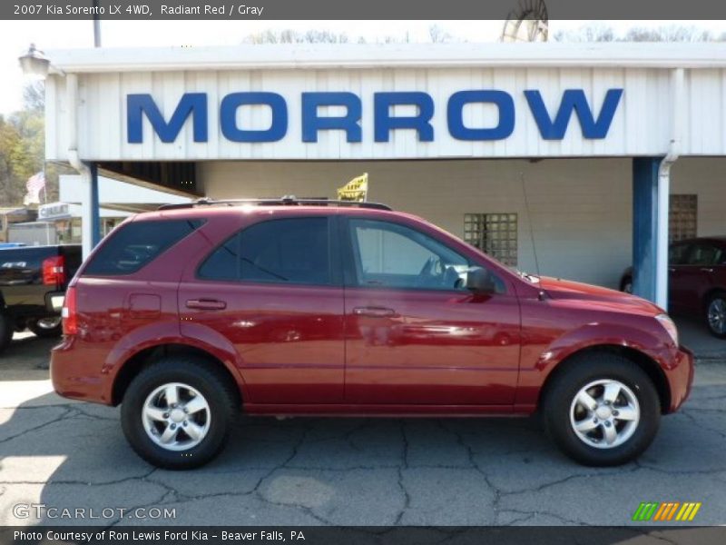 Radiant Red / Gray 2007 Kia Sorento LX 4WD