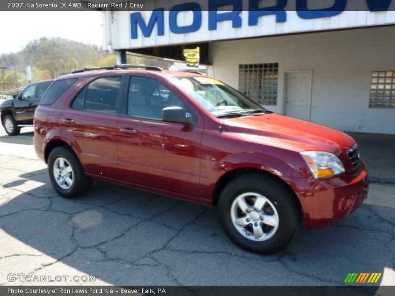 Radiant Red / Gray 2007 Kia Sorento LX 4WD