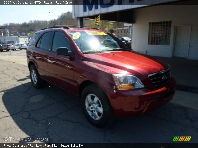 Radiant Red / Gray 2007 Kia Sorento LX 4WD