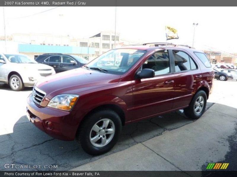 Radiant Red / Gray 2007 Kia Sorento LX 4WD