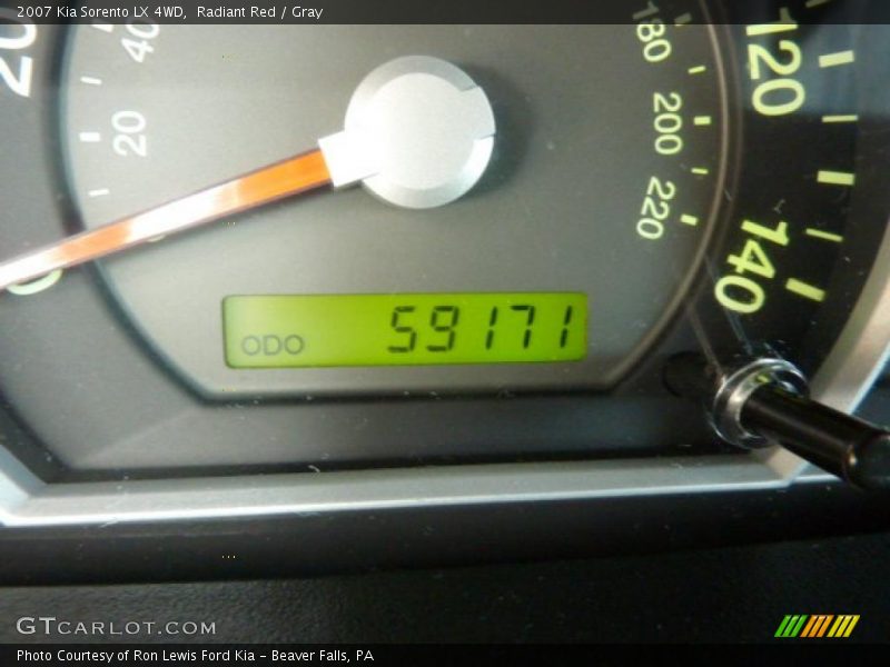 Radiant Red / Gray 2007 Kia Sorento LX 4WD