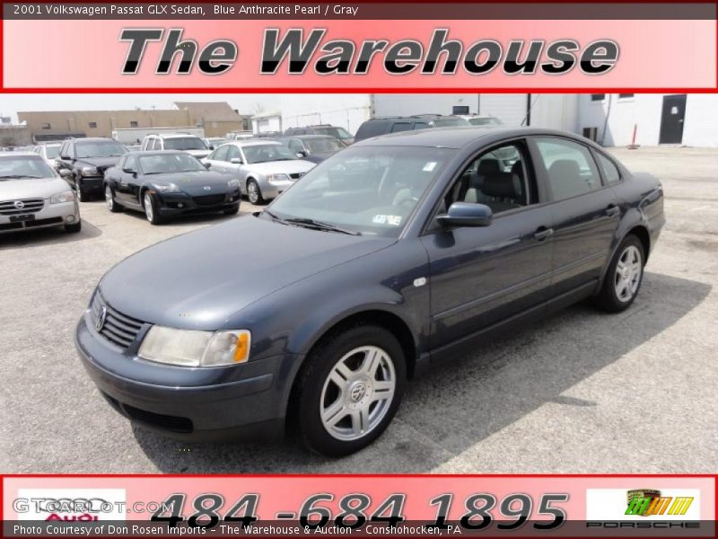 Blue Anthracite Pearl / Gray 2001 Volkswagen Passat GLX Sedan