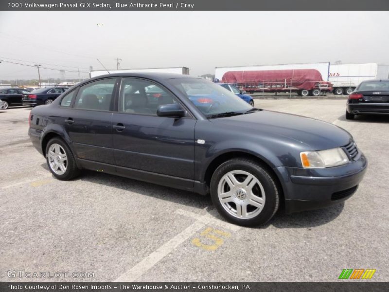 Blue Anthracite Pearl / Gray 2001 Volkswagen Passat GLX Sedan