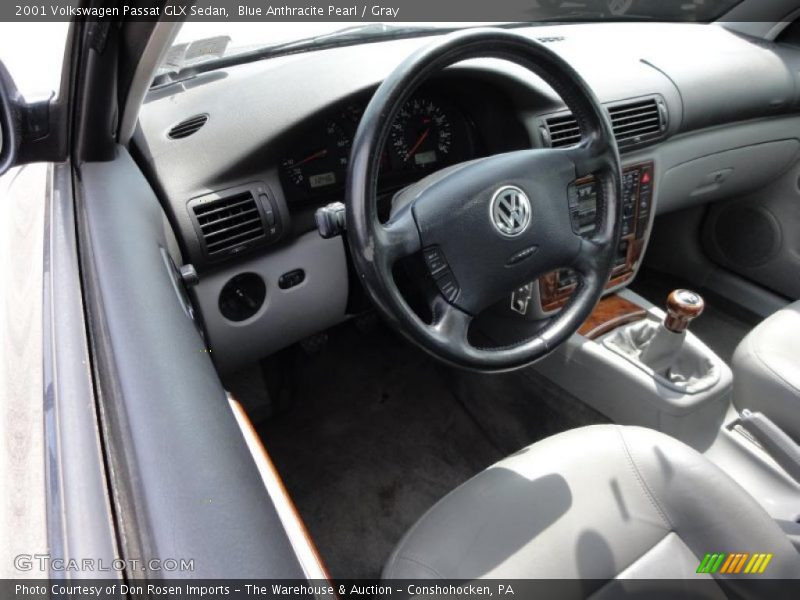 Blue Anthracite Pearl / Gray 2001 Volkswagen Passat GLX Sedan