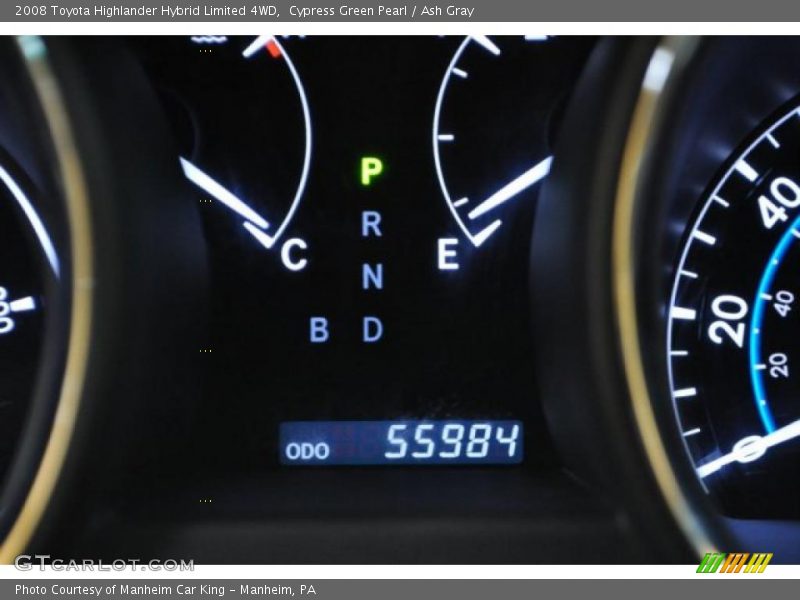 Cypress Green Pearl / Ash Gray 2008 Toyota Highlander Hybrid Limited 4WD