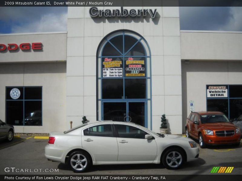 Dover White Pearl / Medium Gray 2009 Mitsubishi Galant ES