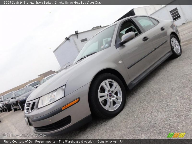 Smoke Beige Metallic / Slate Gray 2005 Saab 9-3 Linear Sport Sedan