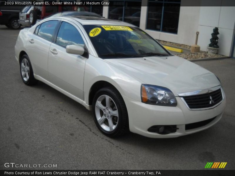 Dover White Pearl / Medium Gray 2009 Mitsubishi Galant ES