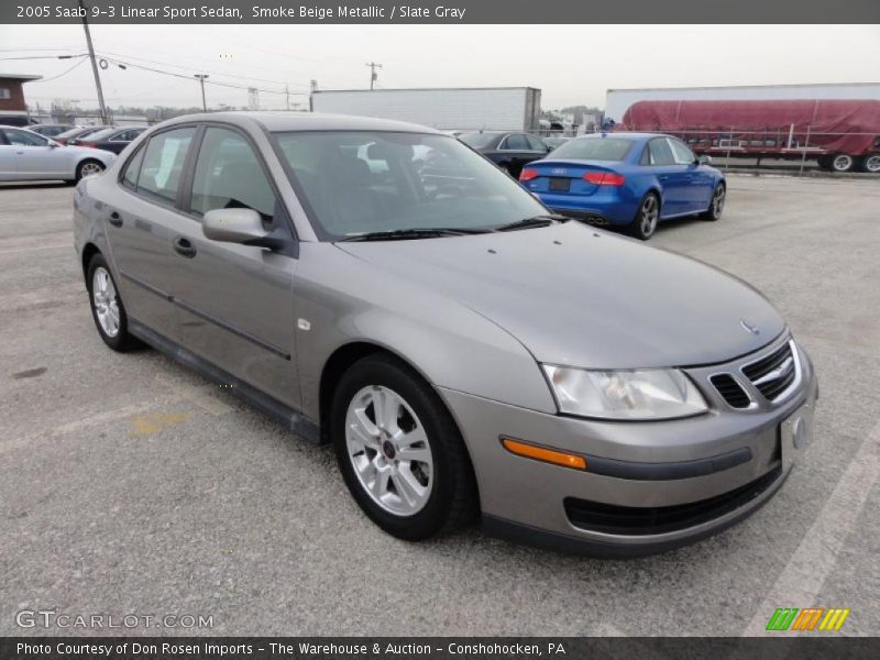 Smoke Beige Metallic / Slate Gray 2005 Saab 9-3 Linear Sport Sedan