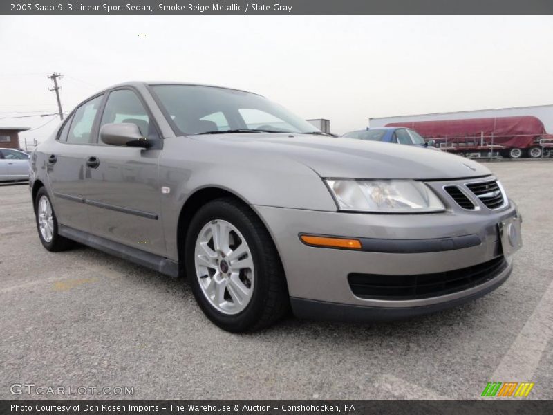 Smoke Beige Metallic / Slate Gray 2005 Saab 9-3 Linear Sport Sedan