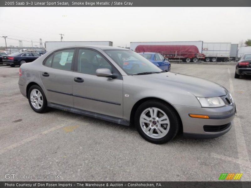 Smoke Beige Metallic / Slate Gray 2005 Saab 9-3 Linear Sport Sedan