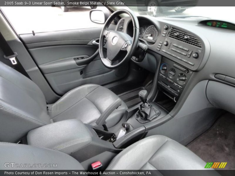  2005 9-3 Linear Sport Sedan Slate Gray Interior