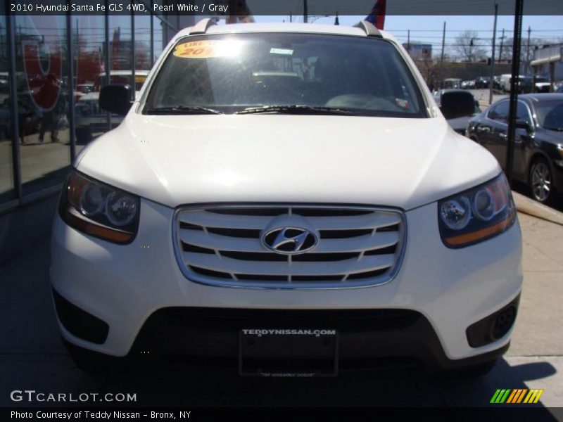 Pearl White / Gray 2010 Hyundai Santa Fe GLS 4WD