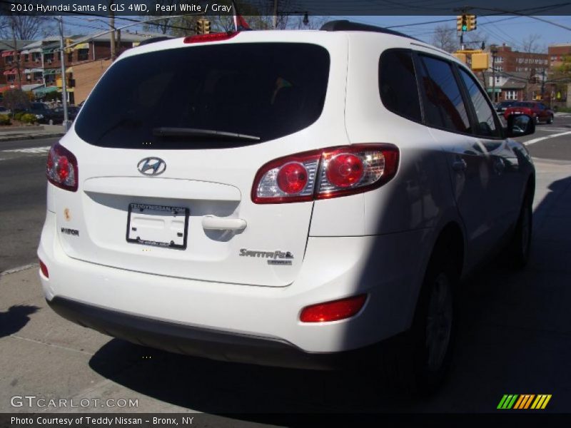 Pearl White / Gray 2010 Hyundai Santa Fe GLS 4WD