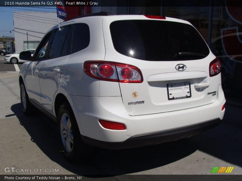 Pearl White / Gray 2010 Hyundai Santa Fe GLS 4WD