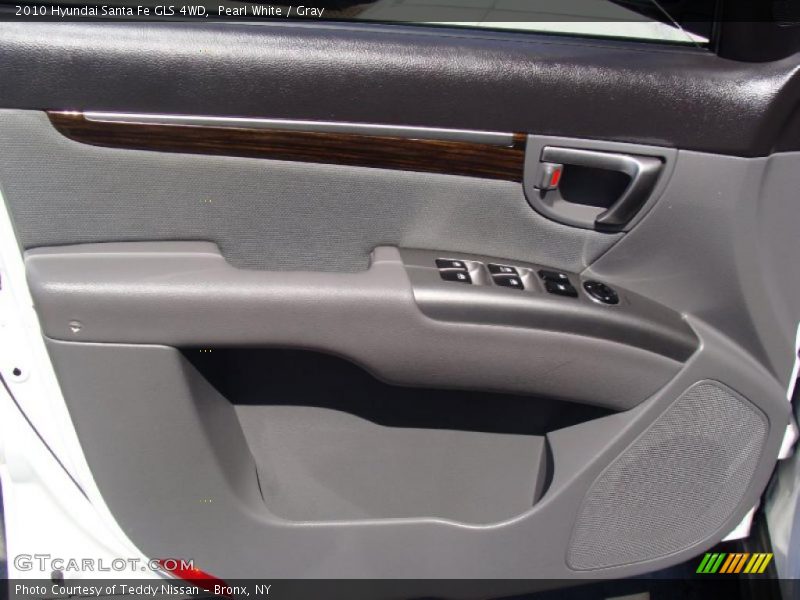 Pearl White / Gray 2010 Hyundai Santa Fe GLS 4WD