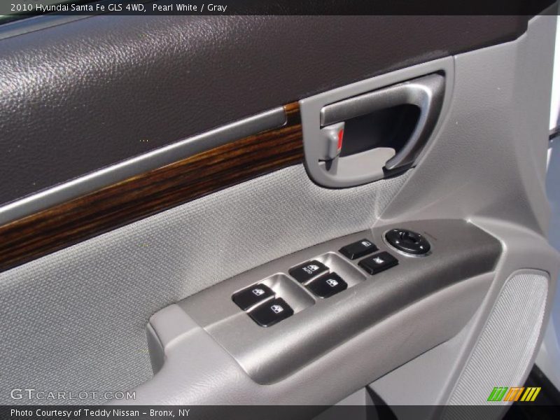 Pearl White / Gray 2010 Hyundai Santa Fe GLS 4WD