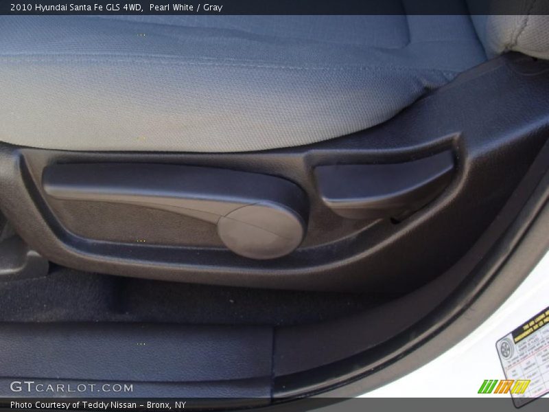 Pearl White / Gray 2010 Hyundai Santa Fe GLS 4WD