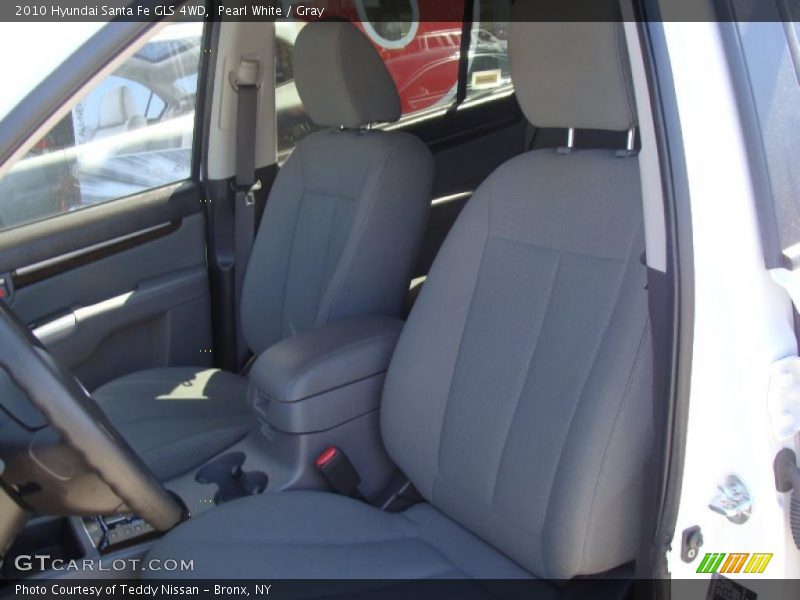 Pearl White / Gray 2010 Hyundai Santa Fe GLS 4WD