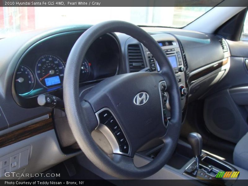 Pearl White / Gray 2010 Hyundai Santa Fe GLS 4WD