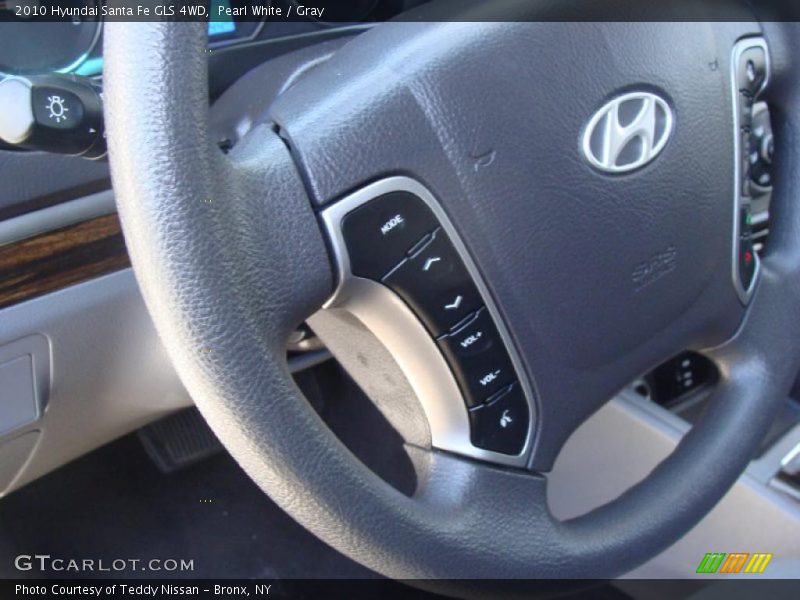 Pearl White / Gray 2010 Hyundai Santa Fe GLS 4WD