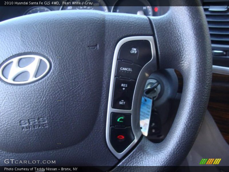 Pearl White / Gray 2010 Hyundai Santa Fe GLS 4WD