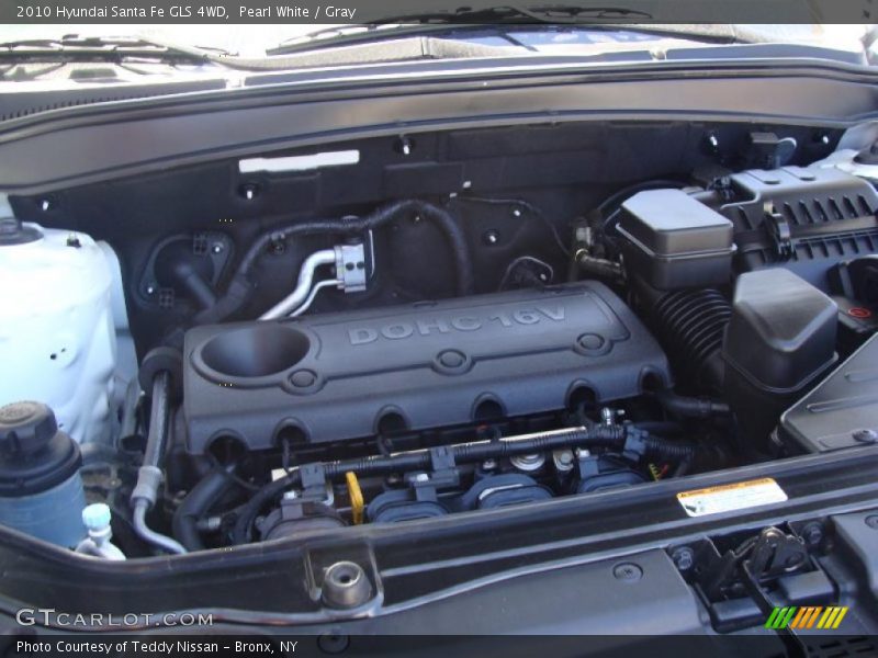 Pearl White / Gray 2010 Hyundai Santa Fe GLS 4WD