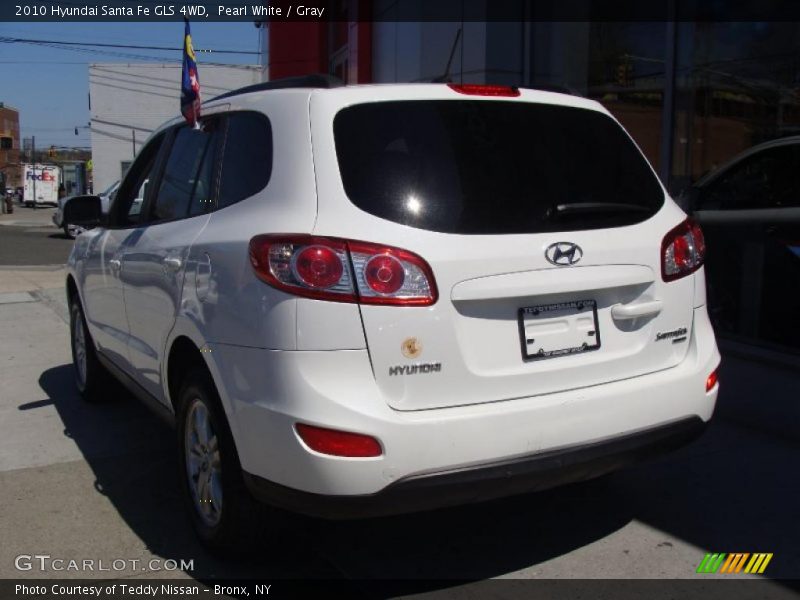 Pearl White / Gray 2010 Hyundai Santa Fe GLS 4WD