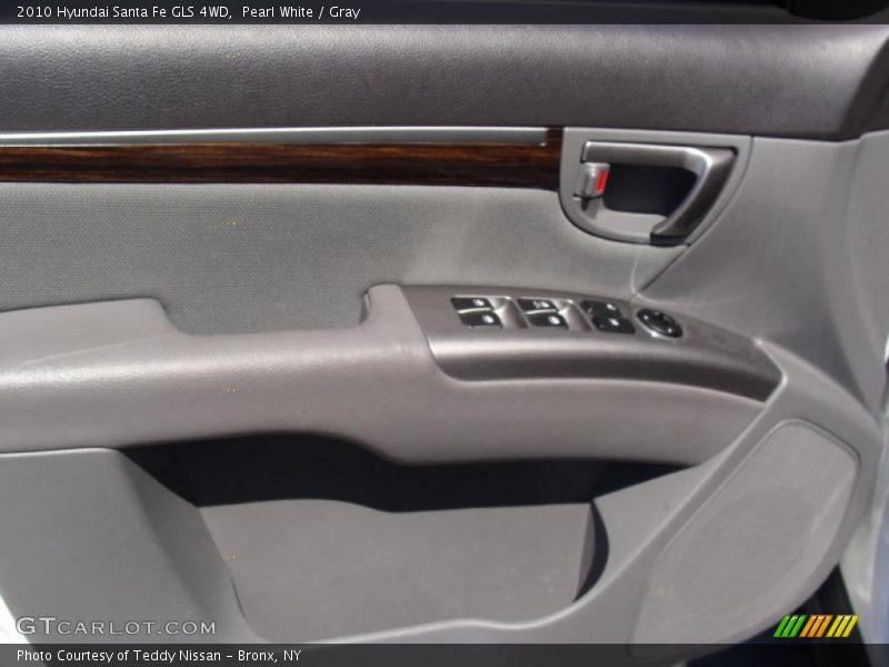 Pearl White / Gray 2010 Hyundai Santa Fe GLS 4WD