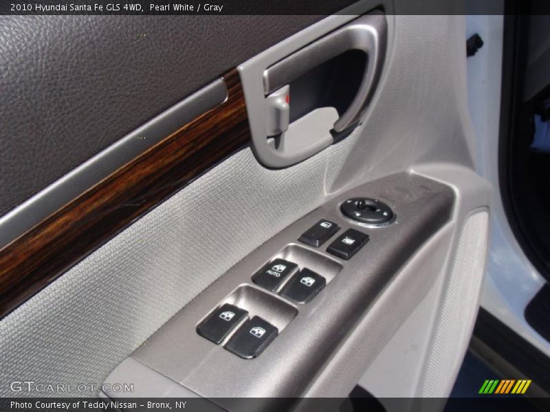 Pearl White / Gray 2010 Hyundai Santa Fe GLS 4WD