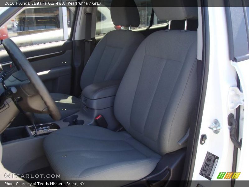 Pearl White / Gray 2010 Hyundai Santa Fe GLS 4WD