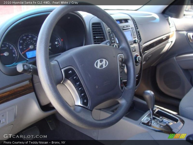 Pearl White / Gray 2010 Hyundai Santa Fe GLS 4WD