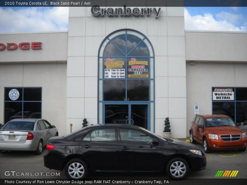 Black Sand Pearl / Ash 2010 Toyota Corolla LE