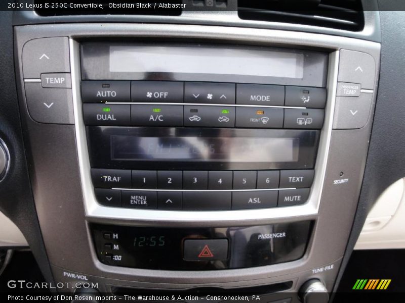 Controls of 2010 IS 250C Convertible
