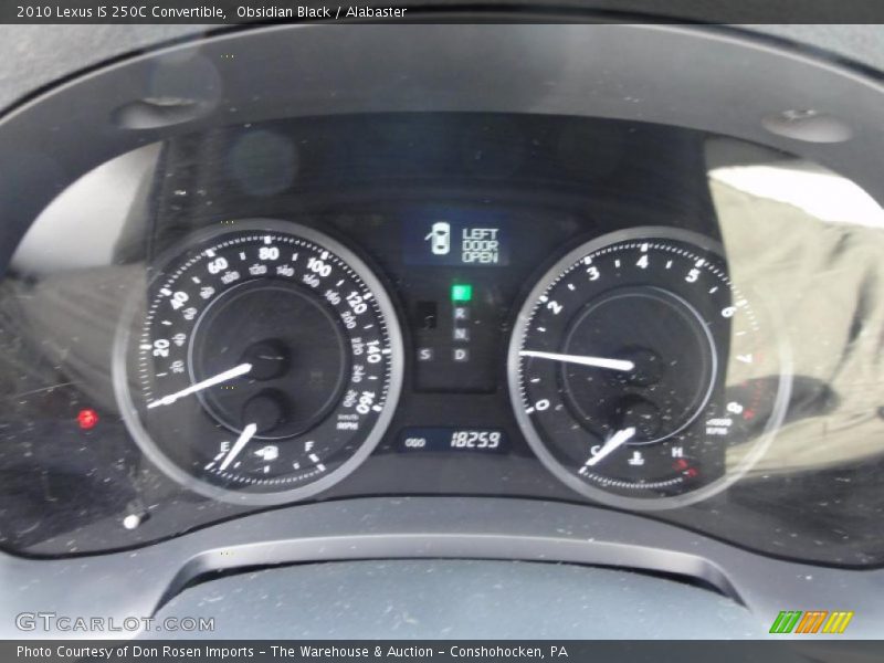 Obsidian Black / Alabaster 2010 Lexus IS 250C Convertible