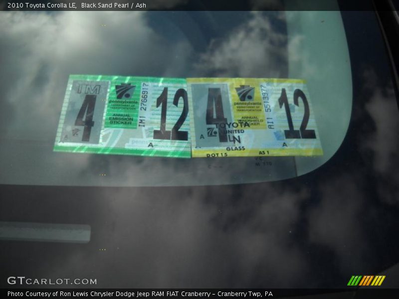 Black Sand Pearl / Ash 2010 Toyota Corolla LE
