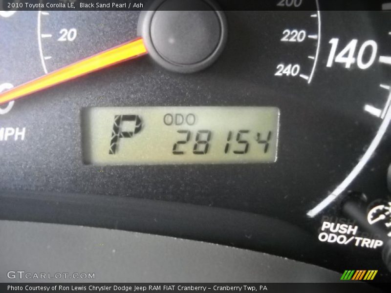 Black Sand Pearl / Ash 2010 Toyota Corolla LE