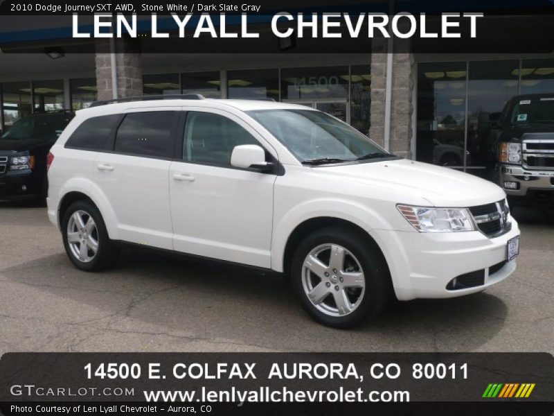 Stone White / Dark Slate Gray 2010 Dodge Journey SXT AWD