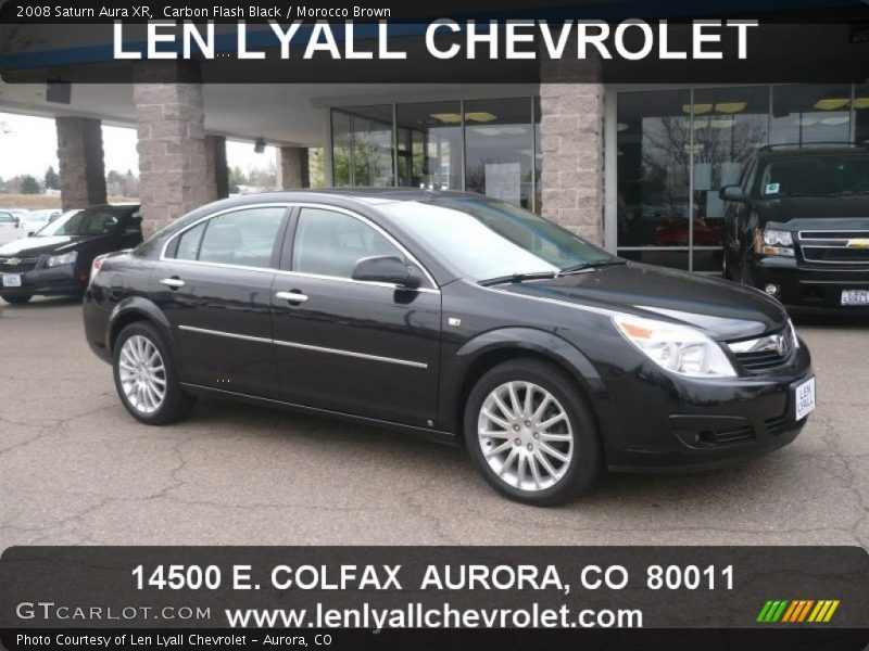 Carbon Flash Black / Morocco Brown 2008 Saturn Aura XR